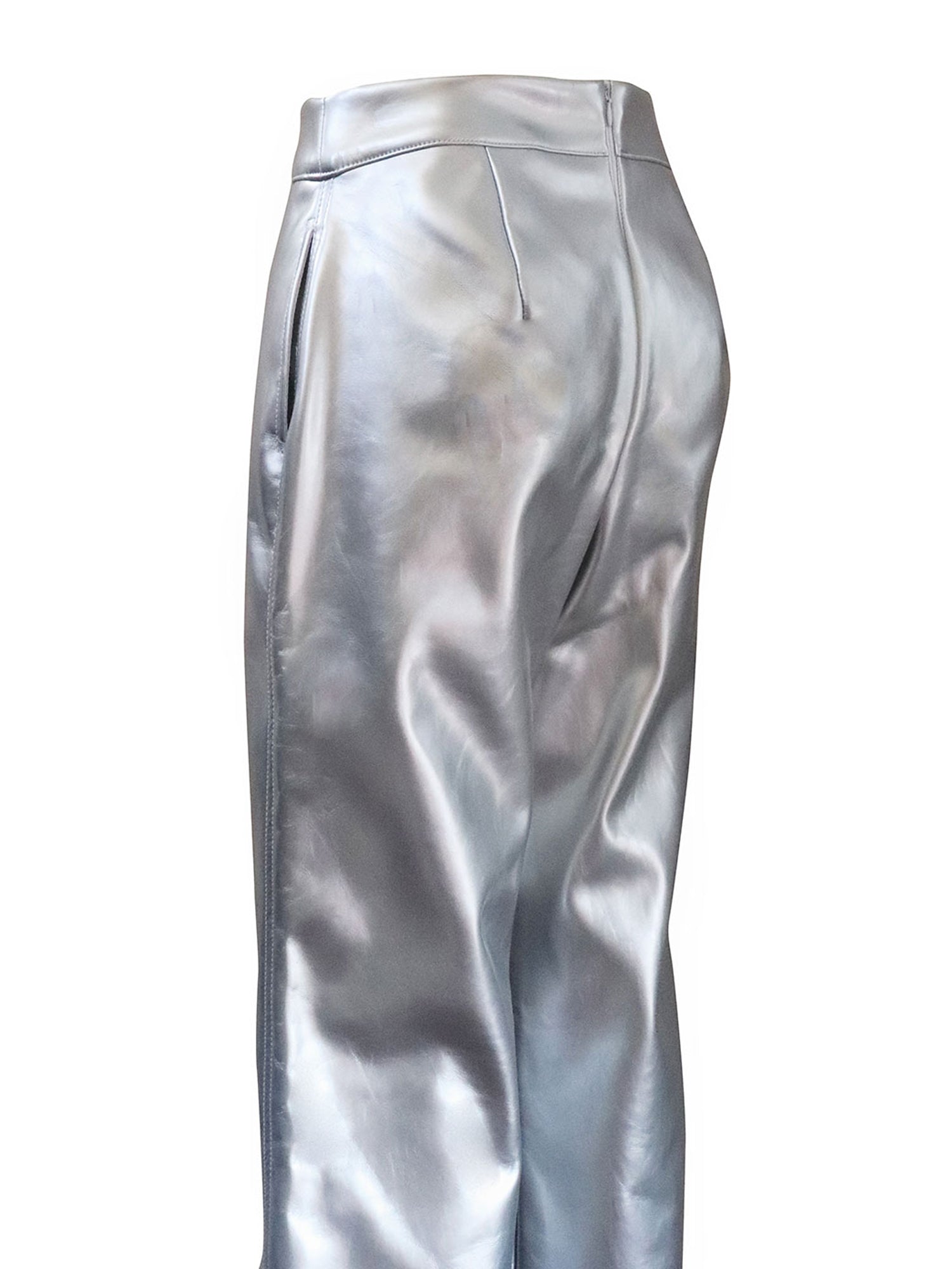 The Pyrite Metallic High-Waisted Pant back